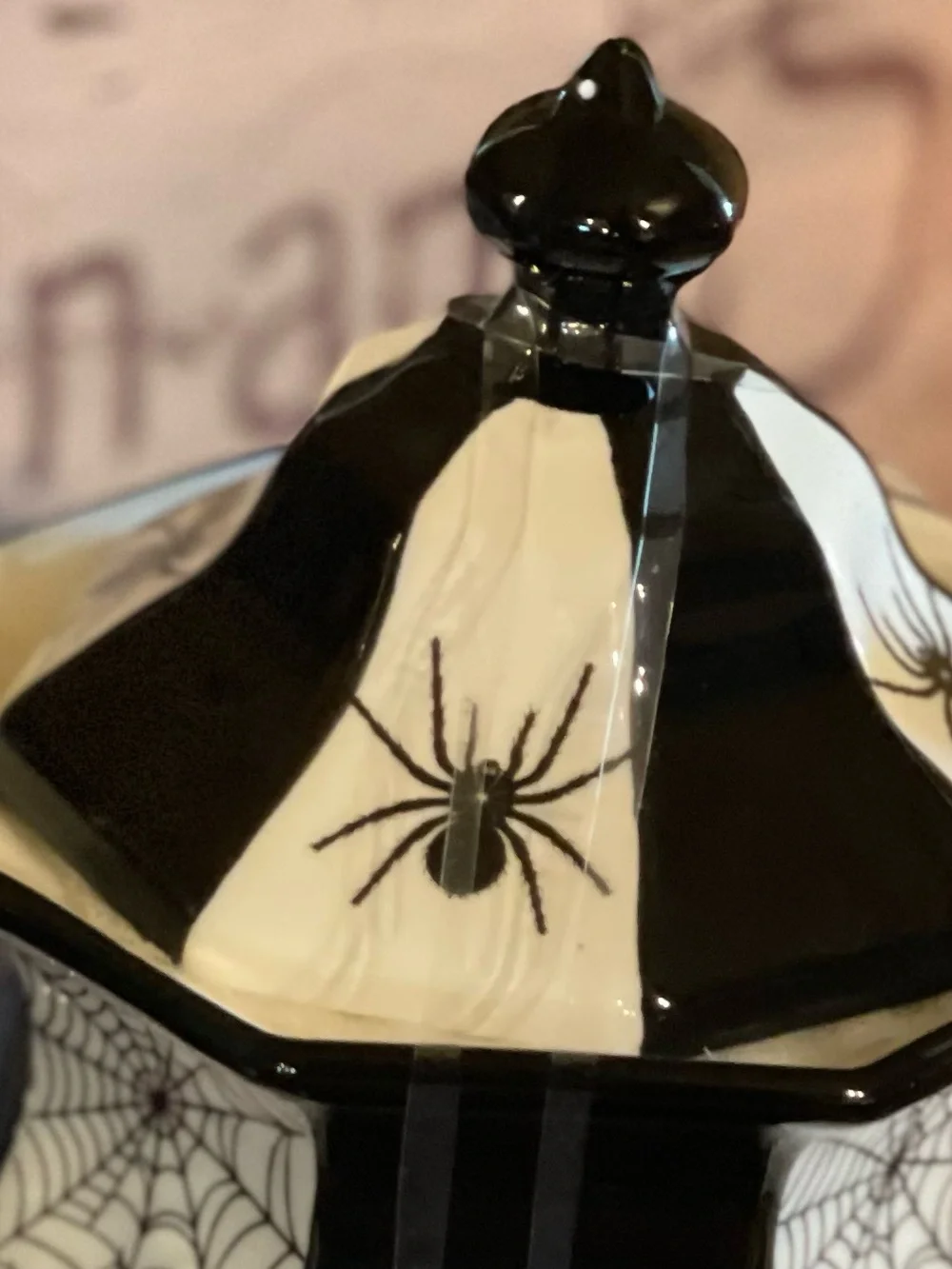 GRACE TEAWARE NWT Halloween Spider And Web Fine Porcelain Gothic Witchy Teapot
